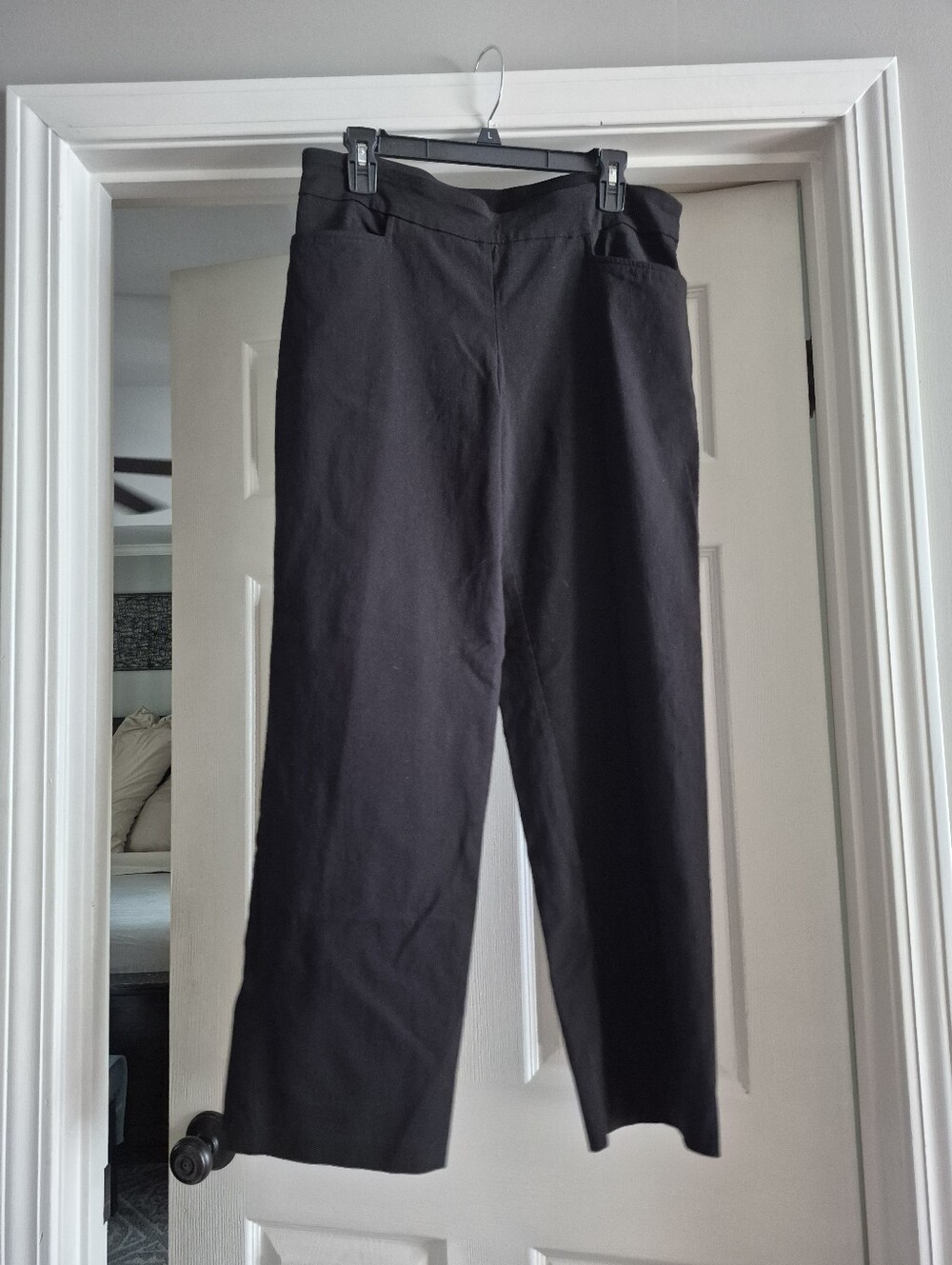 Time and Tru Black Pull-On Stretch Dress Pants Size L (12-14) Average